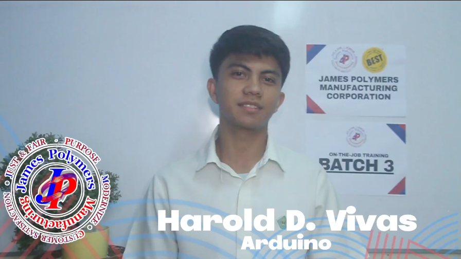 Harold Diaz Vivas offers his gratitude for the support of James Polymer.